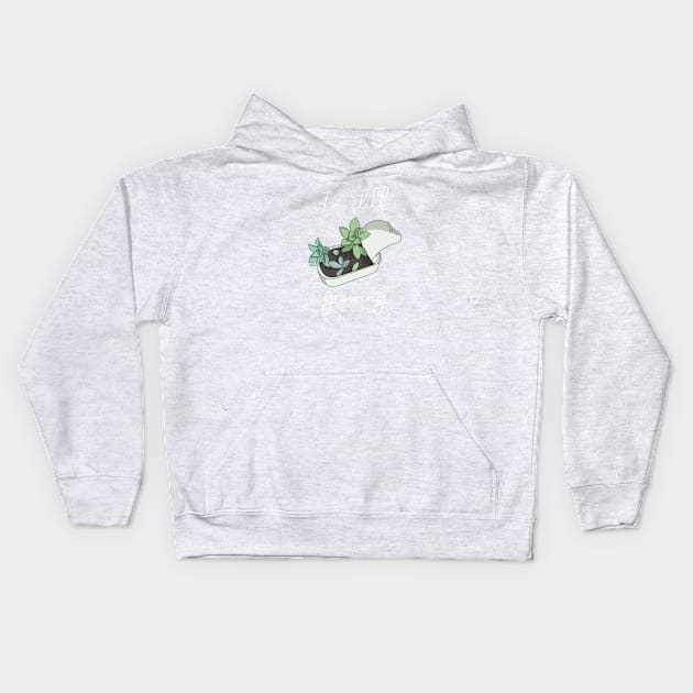 I'm still growing | Succulent in a Can Kids Hoodie by Joabit Draws